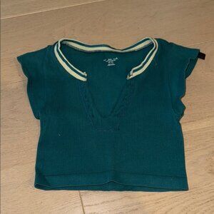 Out From Under Urban Outfitters Teal Crop top Size Xs